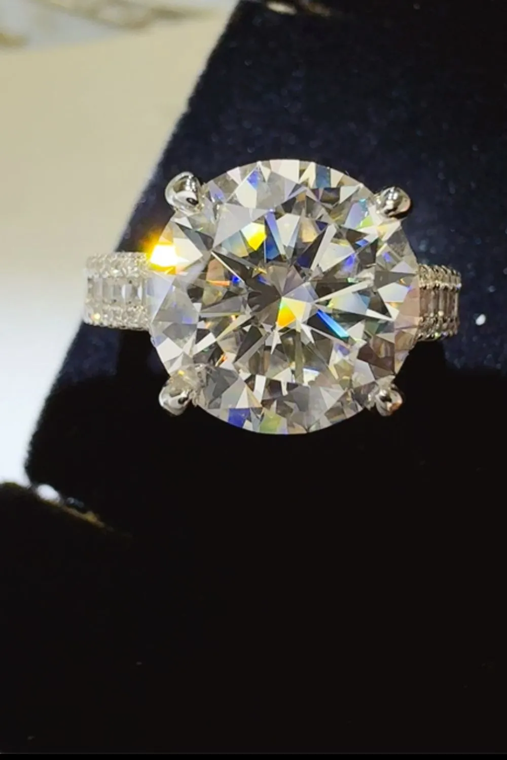 5 Carat Moissanite 925 Sterling Silver Ring sold by Charming Charlie product image thumbnail 4