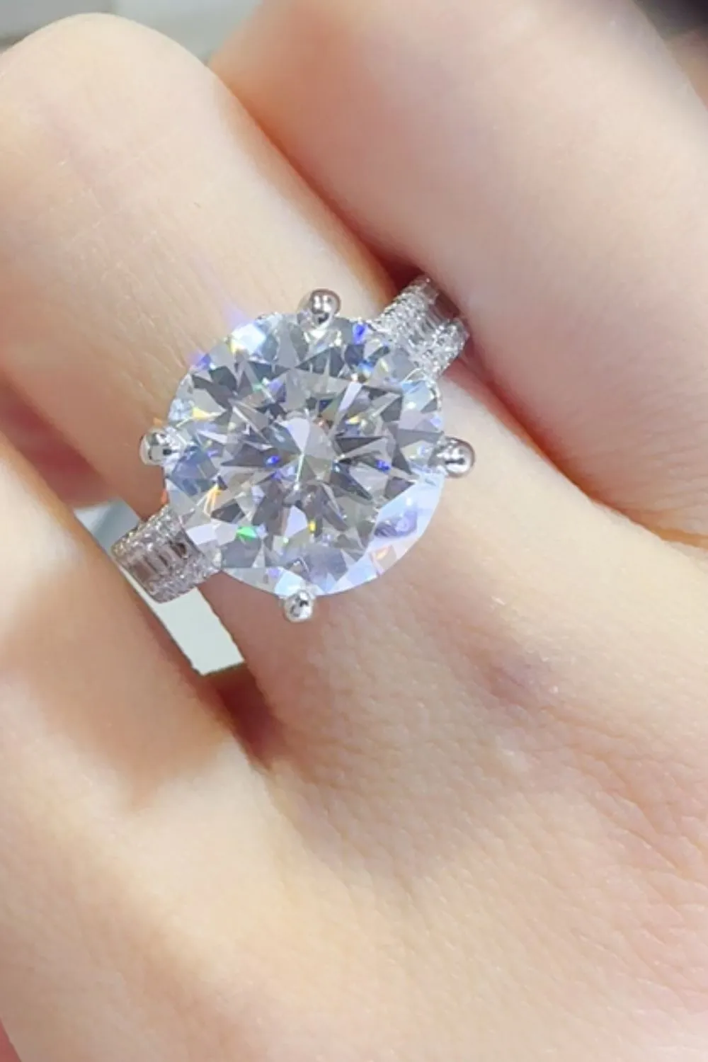 5 Carat Moissanite 925 Sterling Silver Ring sold by Charming Charlie