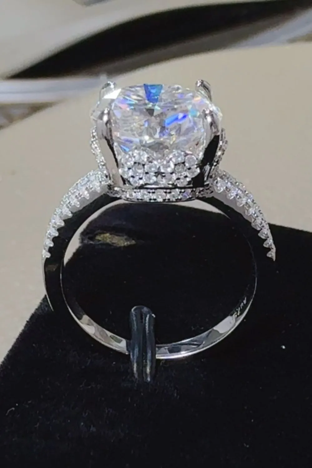 5 Carat Moissanite 925 Sterling Silver Ring sold by Charming Charlie product image thumbnail 2