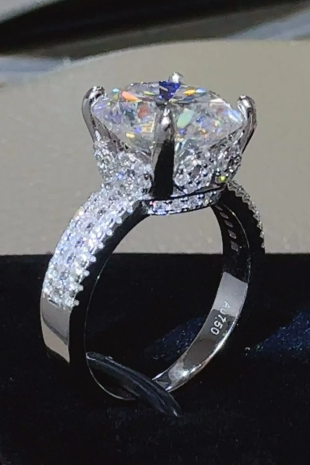 5 Carat Moissanite 925 Sterling Silver Ring sold by Charming Charlie product image thumbnail 3