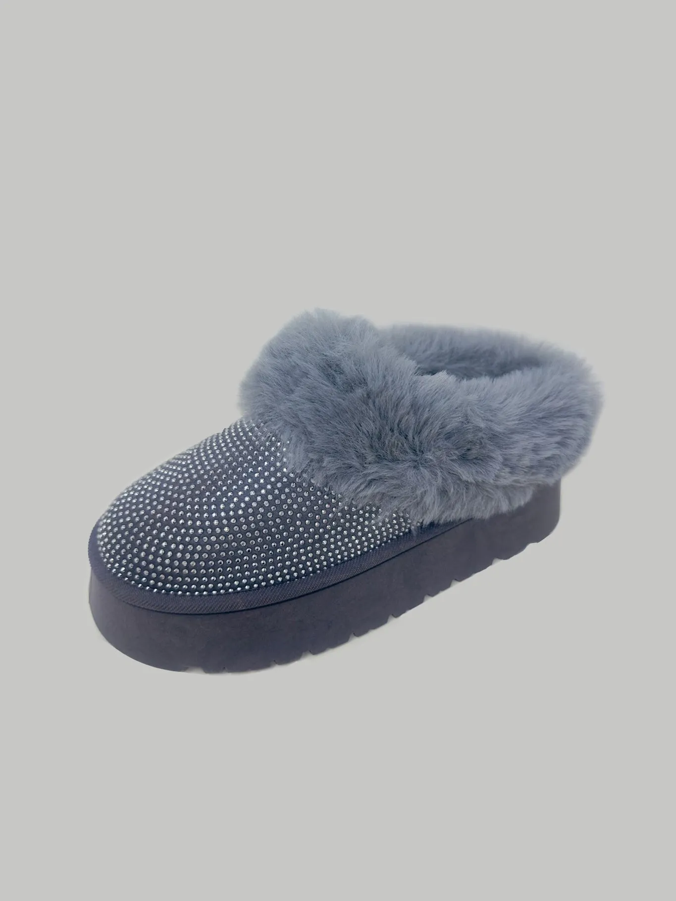 WILD DIVA Embellished Faux Fur Platform Booties sold by Charming Charlie