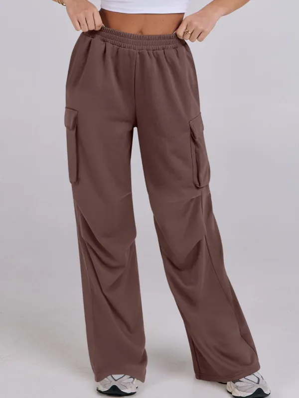 Elastic Waist Wide Leg Pants with Pockets sold by Charming Charlie