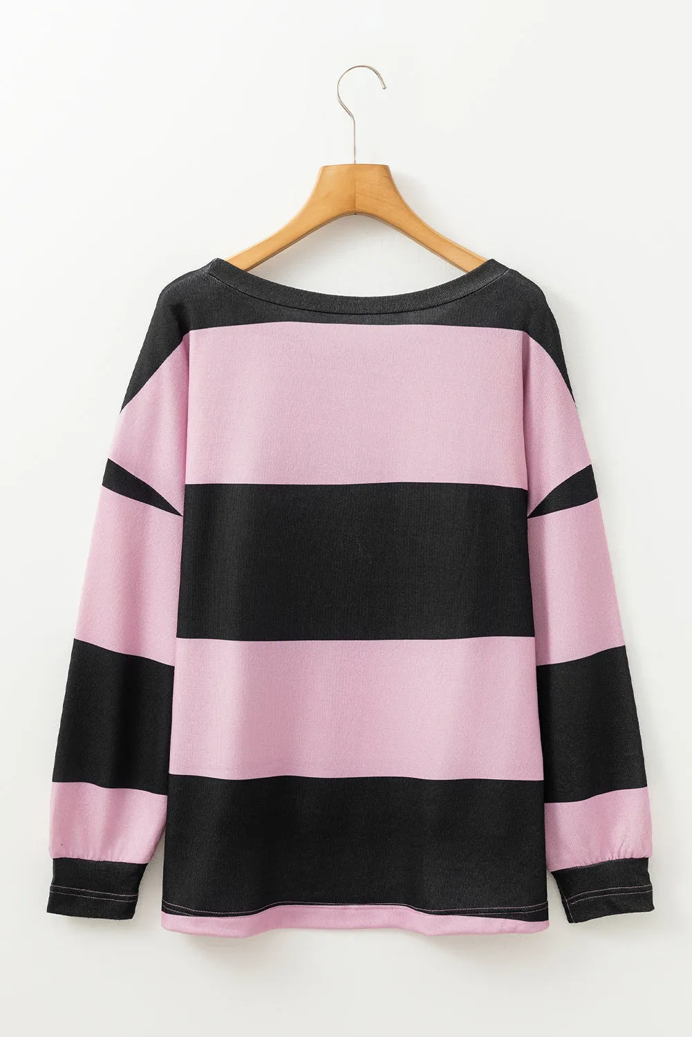 High-Low Color Block Round Neck Long Sleeve T-Shirt sold by Charming Charlie product image thumbnail 4