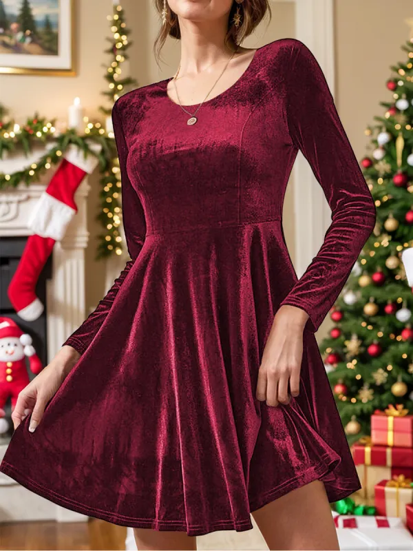Round Neck Long Sleeve Knee Length Dress sold by Charming Charlie