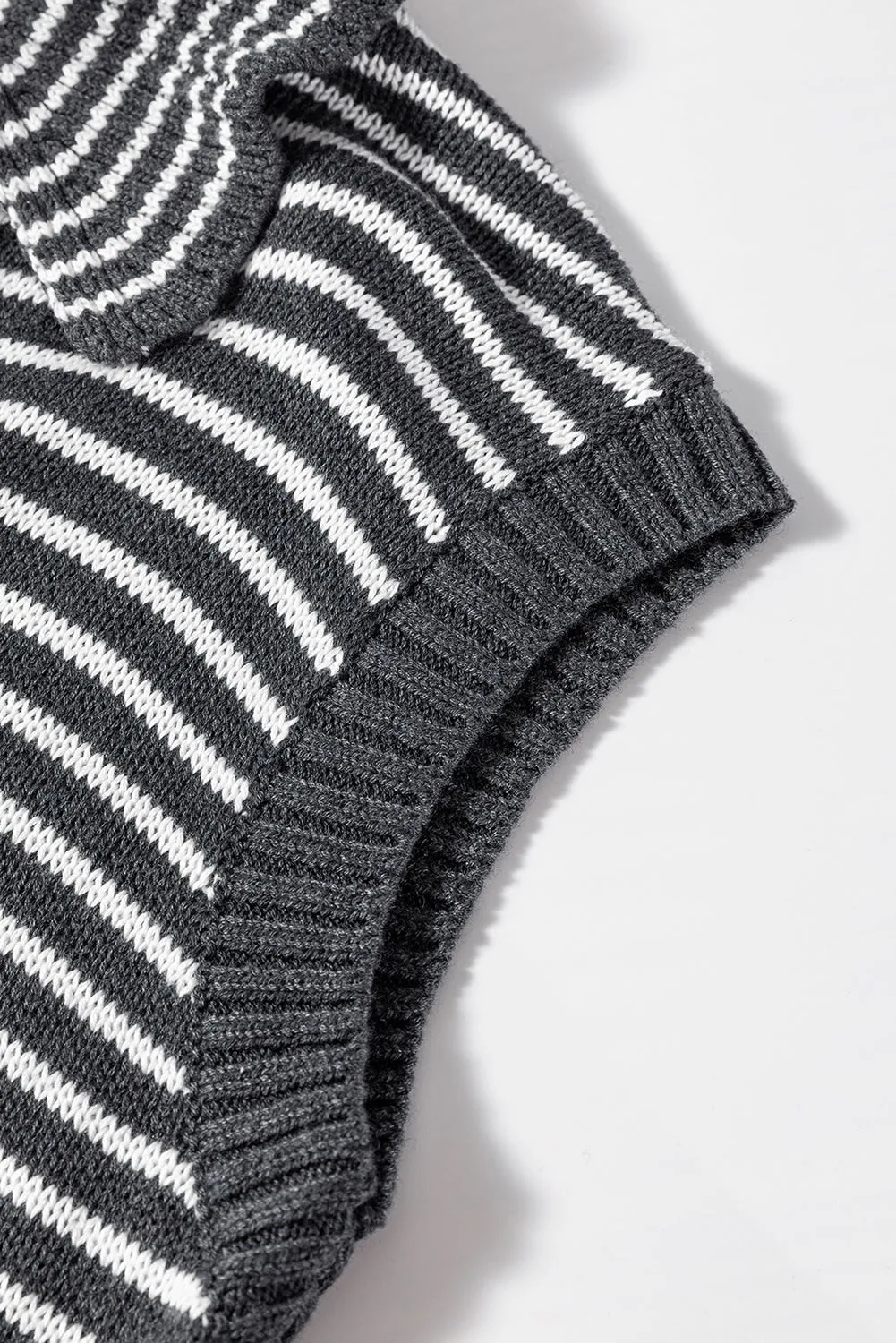 Pocketed Striped Johnny Collar Sweater Vest sold by Charming Charlie product image thumbnail 5