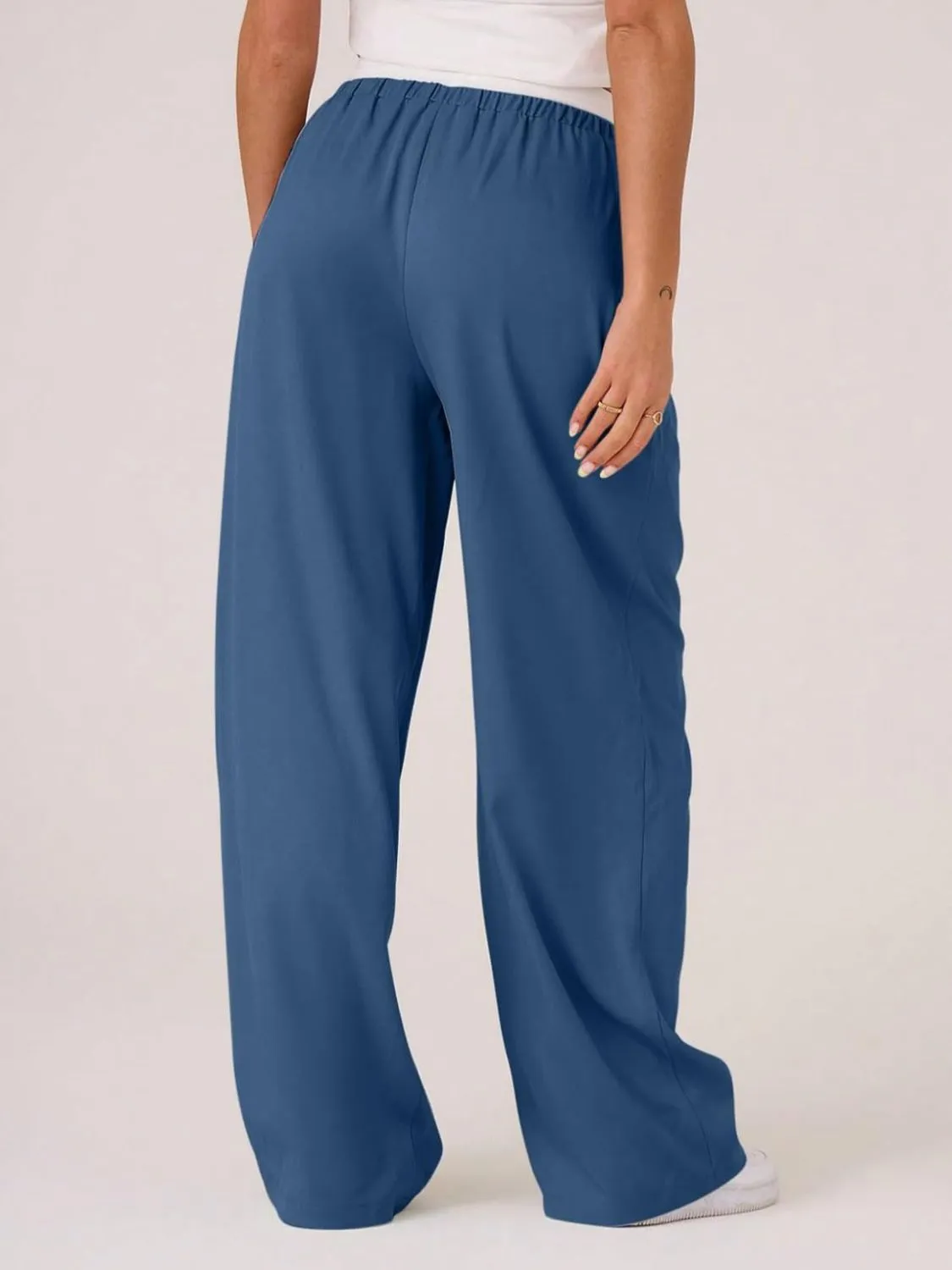 Contrast Waistband Drawstring Wide Leg Pants sold by Charming Charlie product image thumbnail 3
