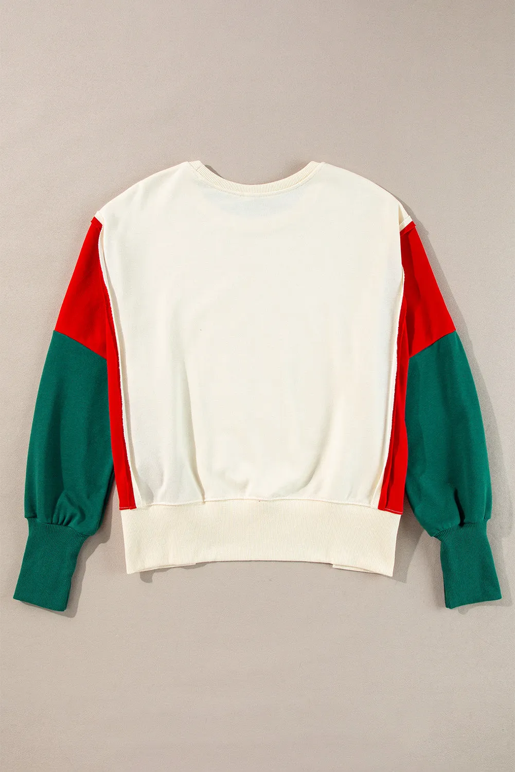 Color Block Star Side Slit Lantern Sleeve Sweatshirt sold by Charming Charlie product image thumbnail 5