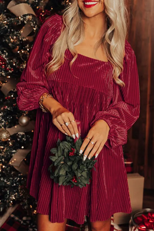 Square Neck Long Sleeve Mini Dress sold by Charming Charlie