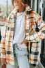 Plaid Snap Down Collared Neck Shacket sold by Charming Charlie