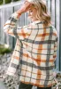 Plaid Snap Down Collared Neck Shacket sold by Charming Charlie