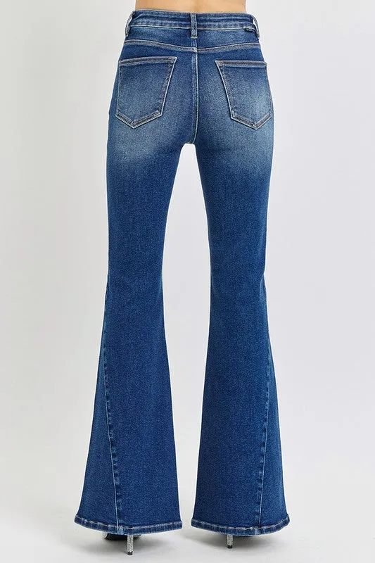 RISEN Distressed Button-Fly Flare Jeans sold by Charming Charlie product image thumbnail 2