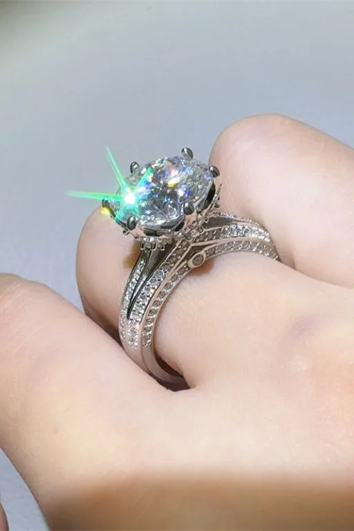 5 Carat Moissanite 925 Sterling Silver Ring sold by Charming Charlie product image thumbnail 3