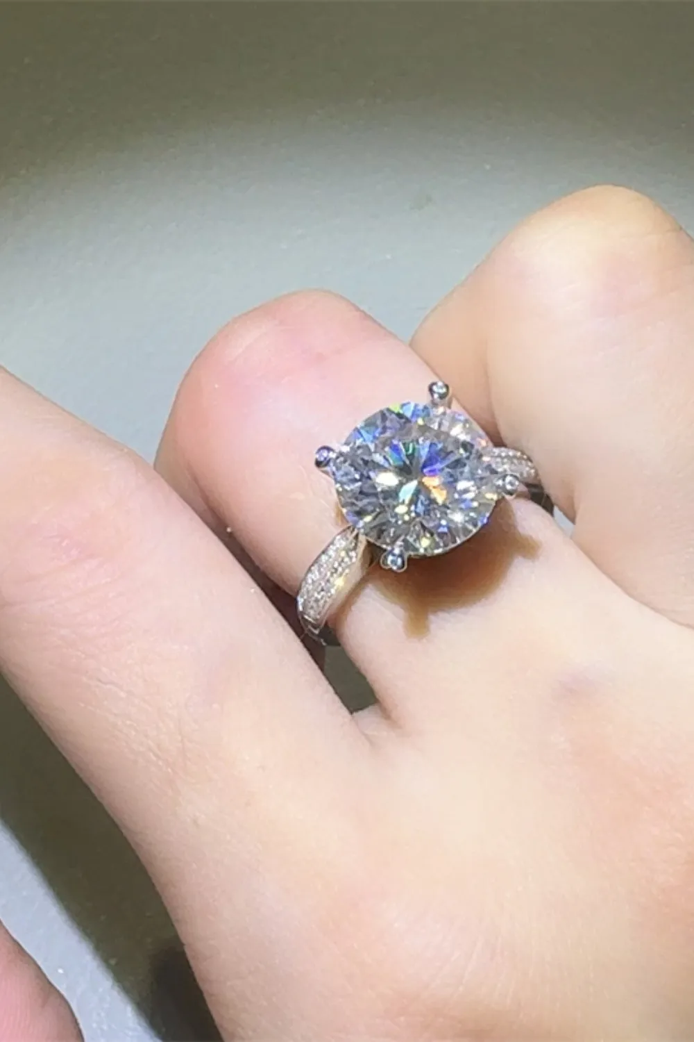 5 Carat Moissanite 925 Sterling Silver Ring sold by Charming Charlie product image thumbnail 2