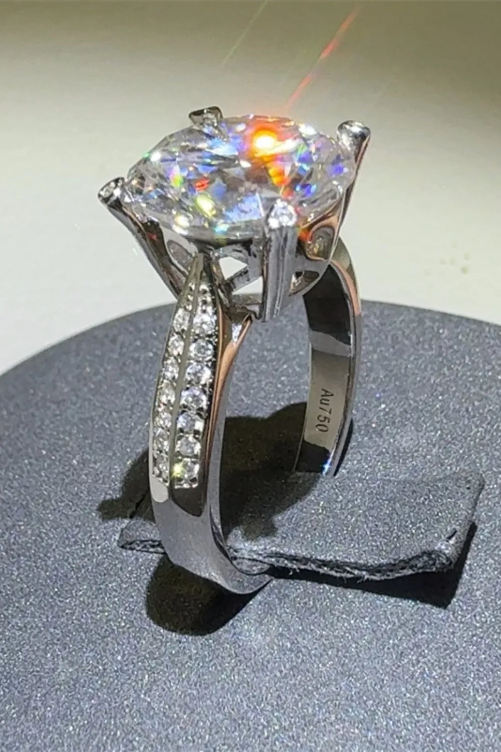 5 Carat Moissanite 925 Sterling Silver Ring sold by Charming Charlie product image thumbnail 5