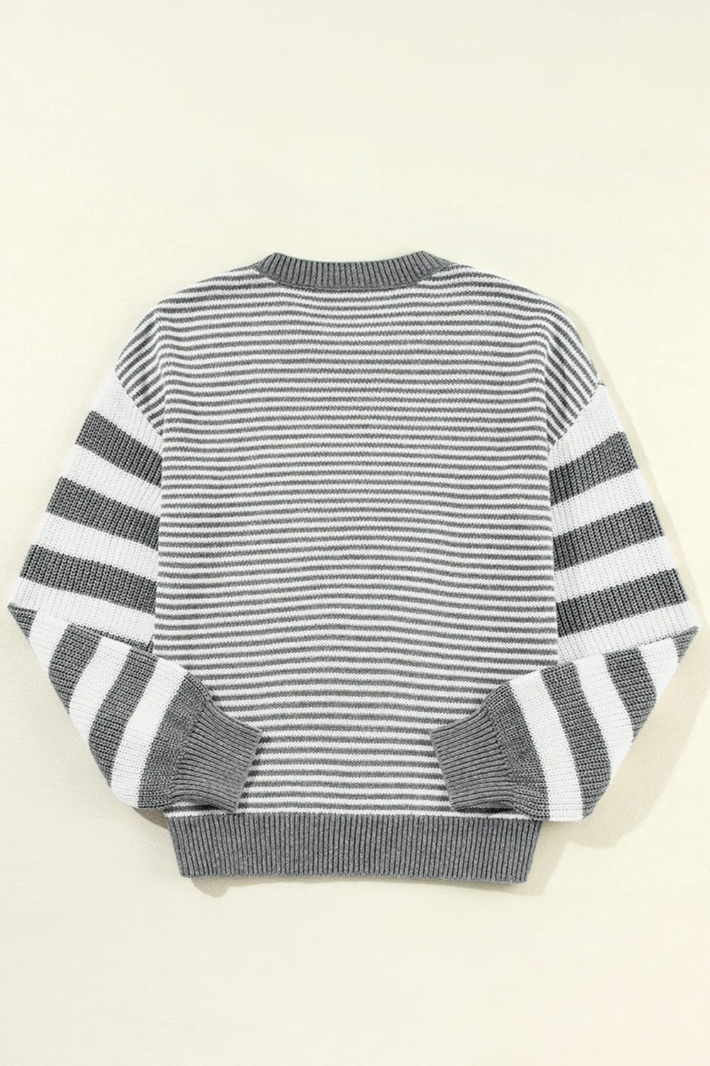 Striped Round Neck Long Sleeve Sweater sold by Charming Charlie product image thumbnail 5