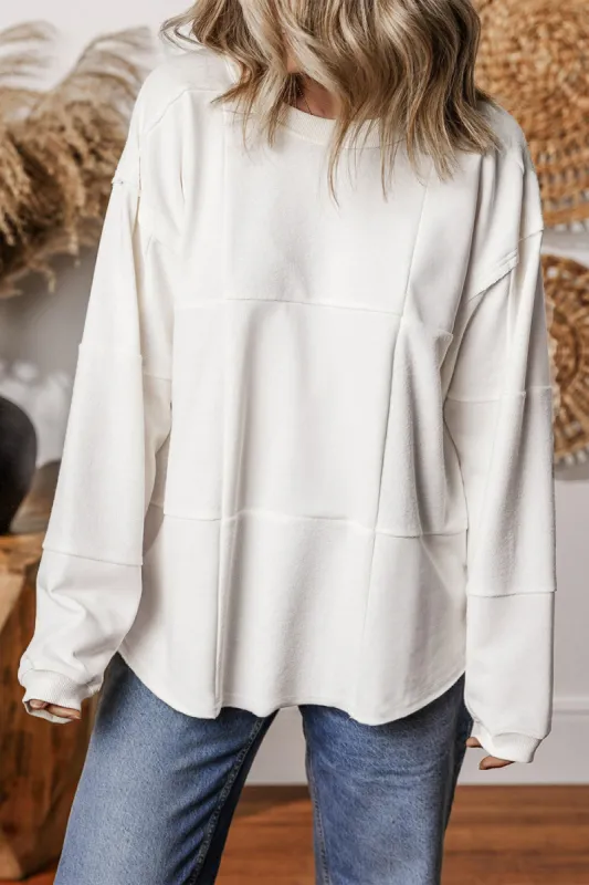 Round Neck Long Sleeve Sweatshirt sold by Charming Charlie