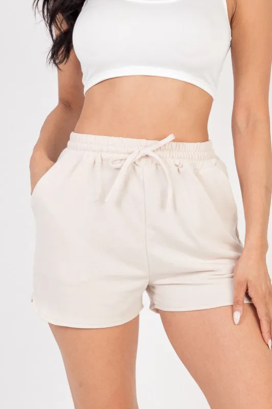 French Terry Active Elastic waistband Shorts sold by Charming Charlie
