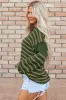 Casual Stripe Round Neck Drop Shoulder Sweater sold by Charming Charlie