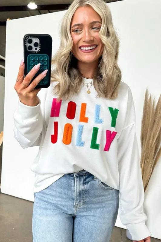 Women Chenille Holly Jolly Sweatshirts Top sold by Charming Charlie