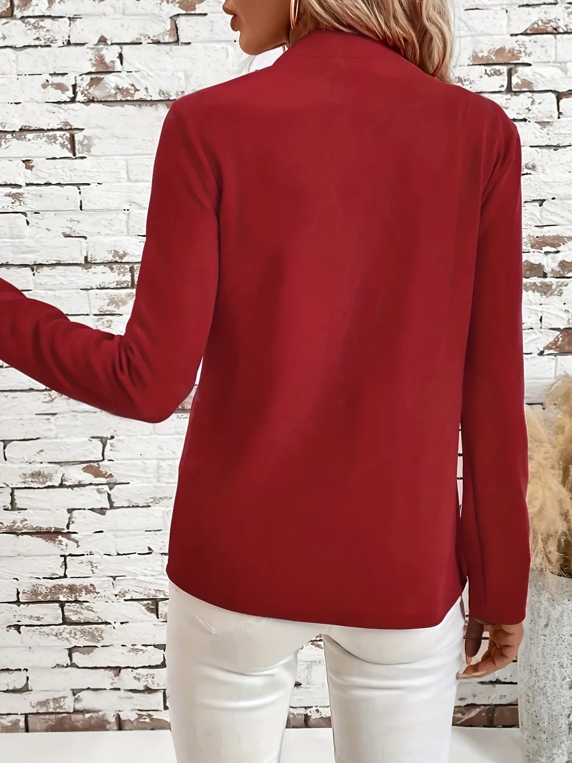 Solid Color Open Front Long Sleeve Cardigan sold by Charming Charlie product image thumbnail 3
