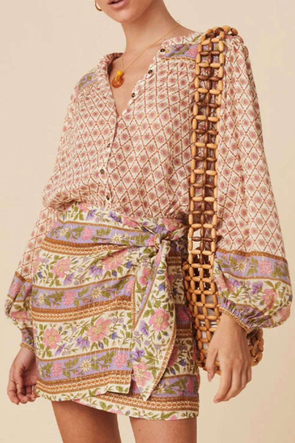 Printed Button Down Long Sleeve Shirt sold by Charming Charlie