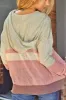 Color Block Long Sleeve Drawstring Hooded Sweater sold by Charming Charlie