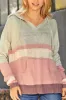 Color Block Long Sleeve Drawstring Hooded Sweater sold by Charming Charlie