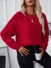Round Neck Long Sleeve Sweater sold by Charming Charlie