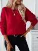 Round Neck Long Sleeve Sweater sold by Charming Charlie