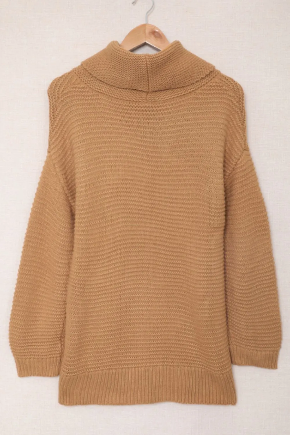 Side Slit Turtleneck Long Sleeve Sweater sold by Charming Charlie product image thumbnail 5