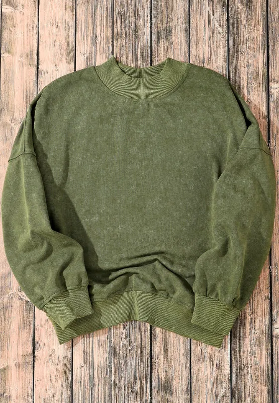Mock Neck Dropped Shoulder Sweatshirt sold by Charming Charlie product image thumbnail 4