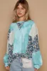 POL Floral Patchwork Round Neck Knit Top sold by Charming Charlie
