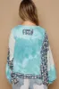 POL Floral Patchwork Round Neck Knit Top sold by Charming Charlie