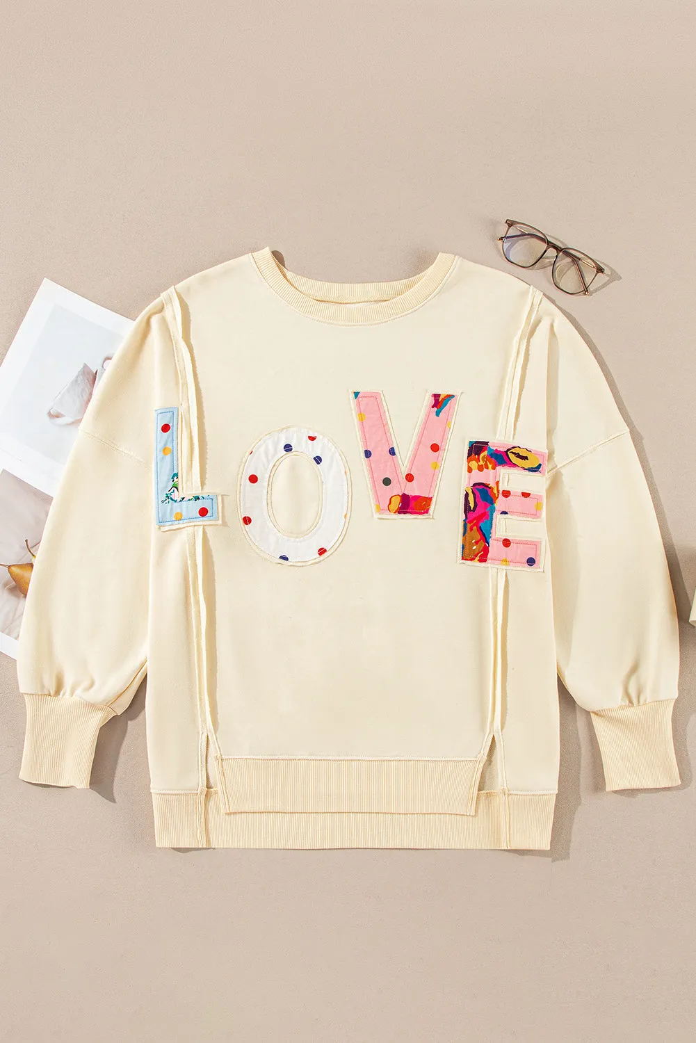 LOVE Patch Round Neck Sweater sold by Charming Charlie product image thumbnail 3