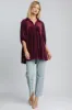 Umgee Full Size Polka Dot Button Up Half Sleeve Shirt sold by Charming Charlie