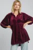 Umgee Full Size Polka Dot Button Up Half Sleeve Shirt sold by Charming Charlie