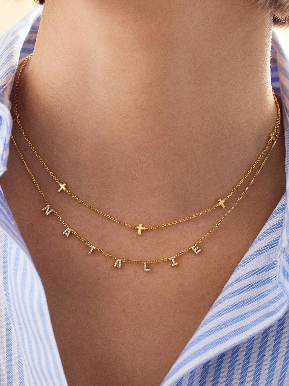 18K Gold-Plated Titanium Steel Necklace sold by Charming Charlie product image thumbnail 4