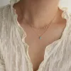 Stainless Steel Opal Pendant Necklace sold by Charming Charlie