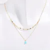 Stainless Steel Opal Pendant Necklace sold by Charming Charlie
