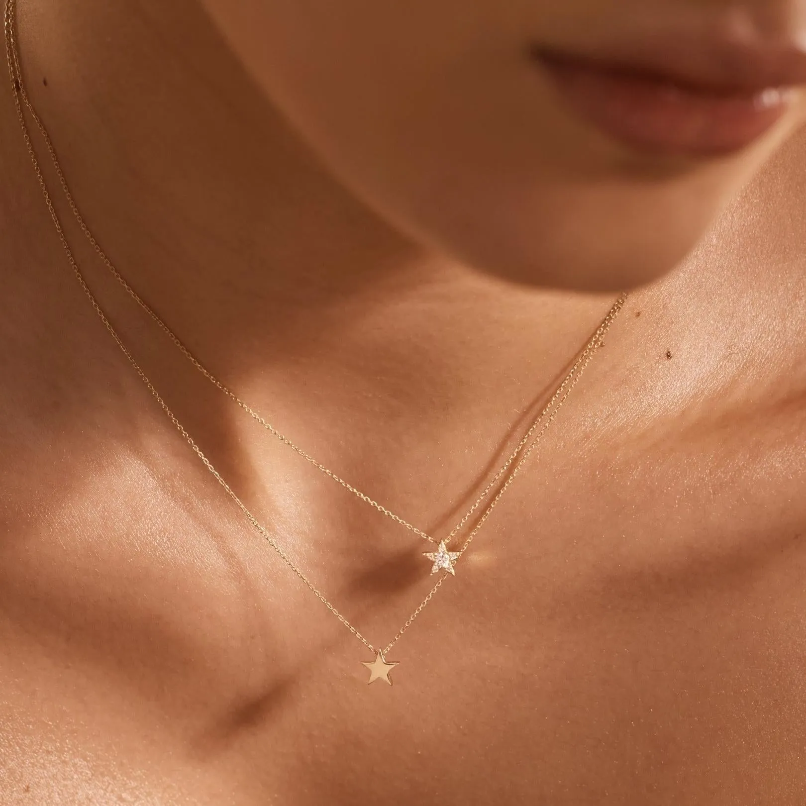 18K Gold-Plated Titanium Steel Star Necklace sold by Charming Charlie product image thumbnail 3