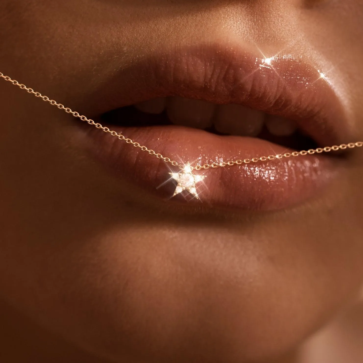 18K Gold-Plated Titanium Steel Star Necklace sold by Charming Charlie product image thumbnail 4