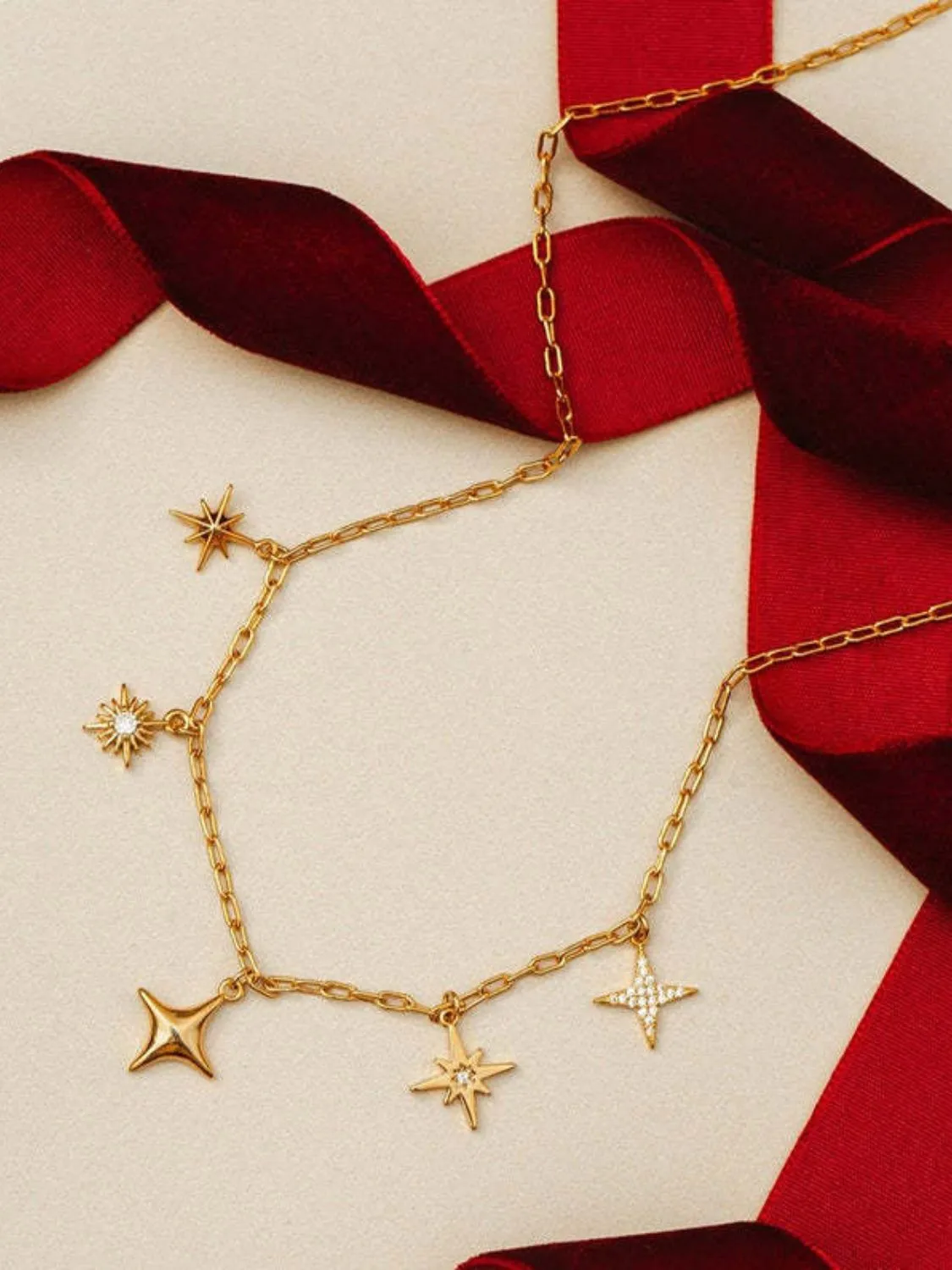 14K Gold-Plated Copper Zircon Pendant Necklace sold by Charming Charlie product image thumbnail 5