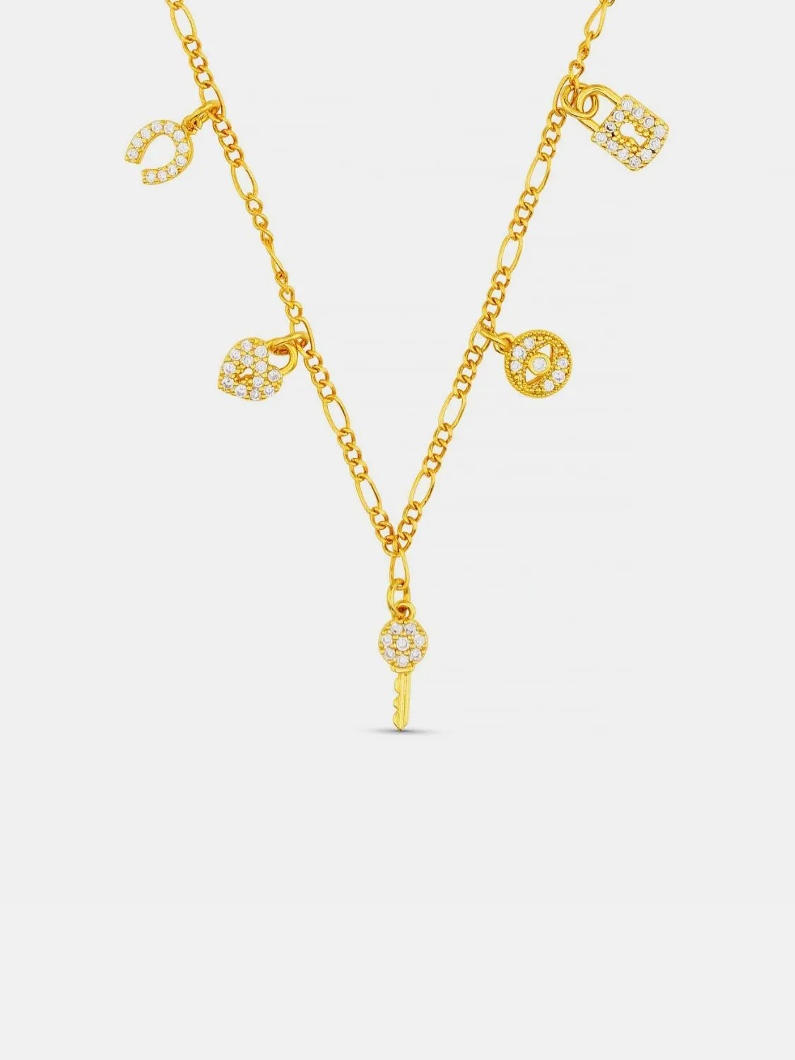 14K Gold-Plated Copper Zircon Pendant Necklace sold by Charming Charlie product image thumbnail 2