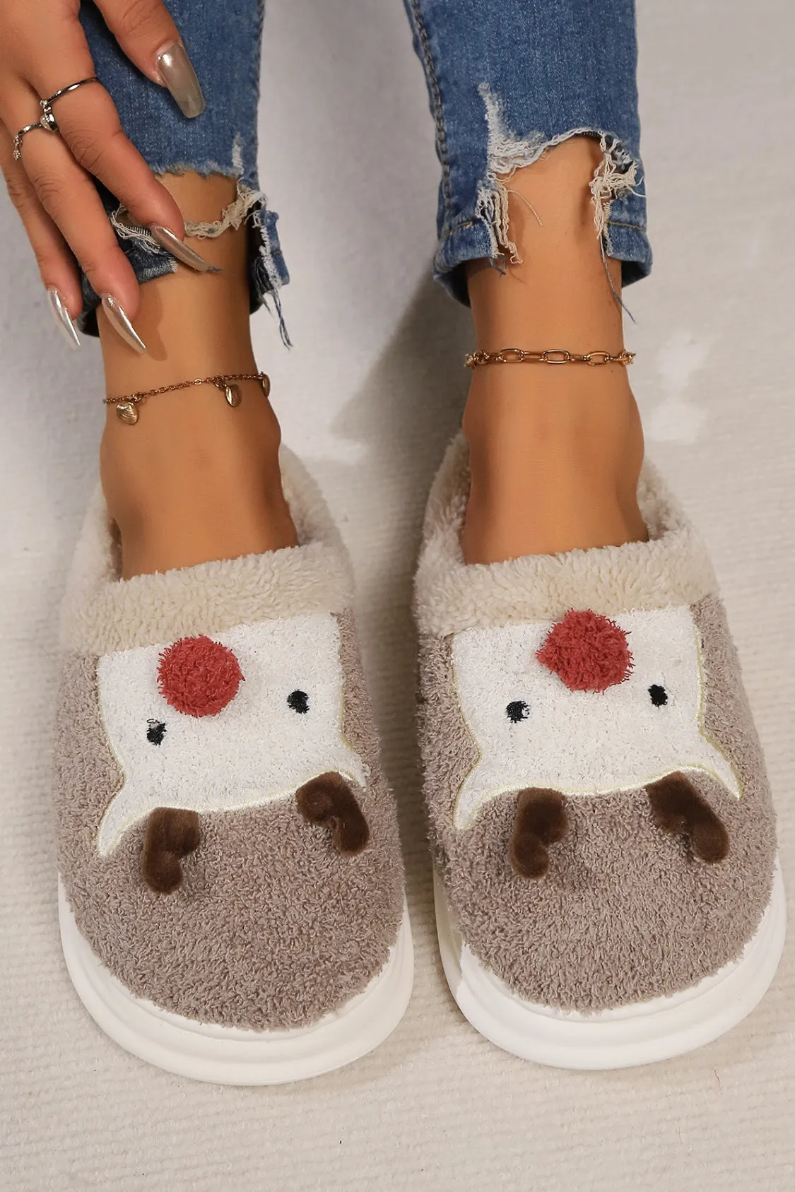 Elk Furry PVC Flat Slippers sold by Charming Charlie product image thumbnail 4