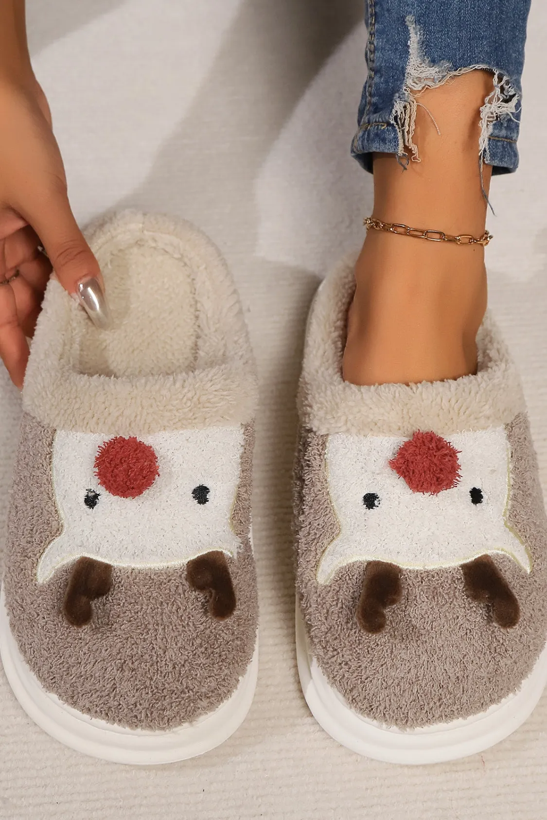 Elk Furry PVC Flat Slippers sold by Charming Charlie product image thumbnail 5