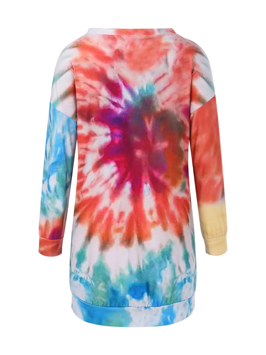 Full Size Tie-Dye Round Neck Long Sleeve Dress sold by Charming Charlie product image thumbnail 3