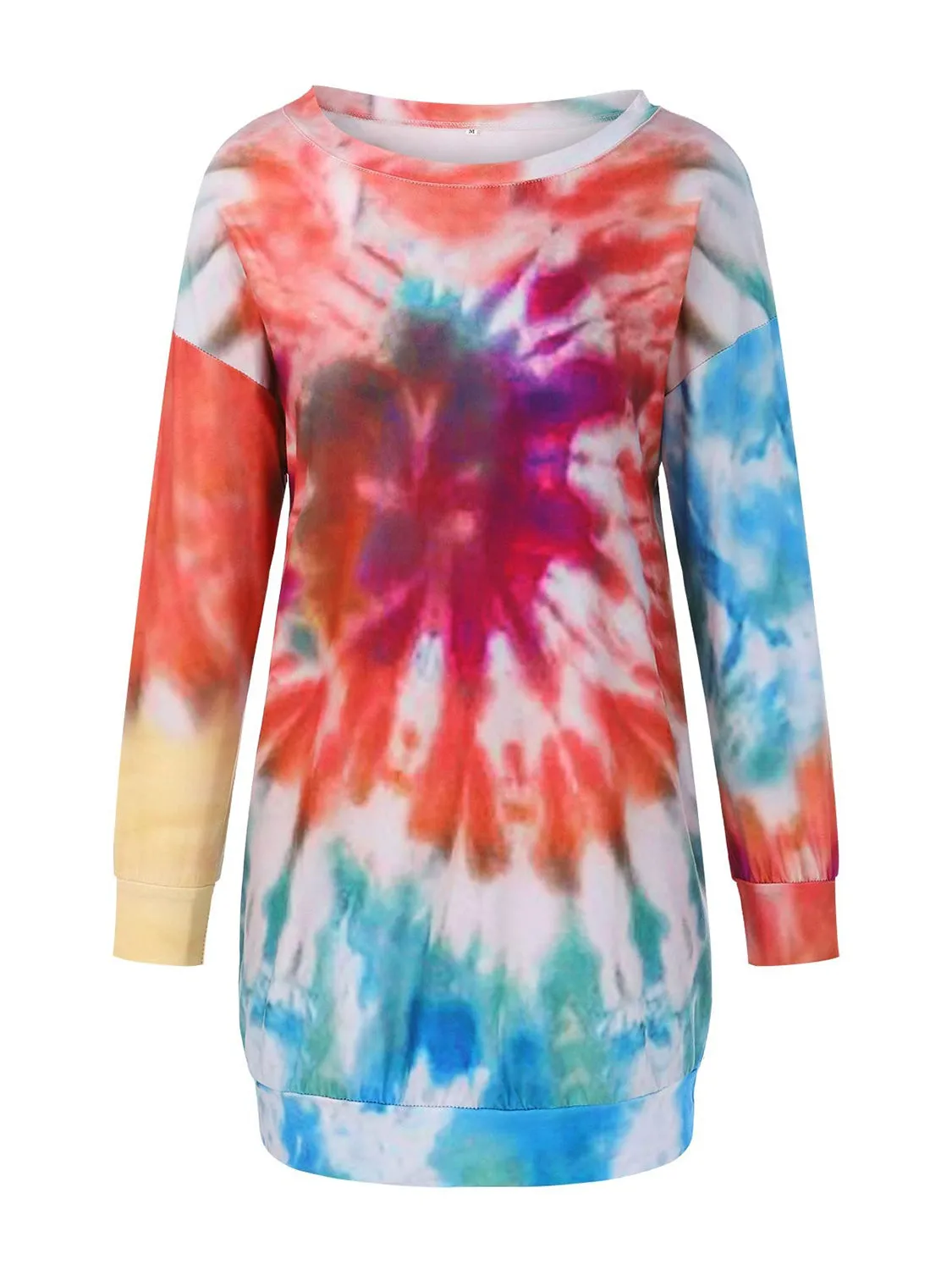 Full Size Tie-Dye Round Neck Long Sleeve Dress sold by Charming Charlie product image thumbnail 2
