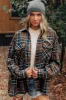 Plaid Collared Neck Button Up Jacket sold by Charming Charlie