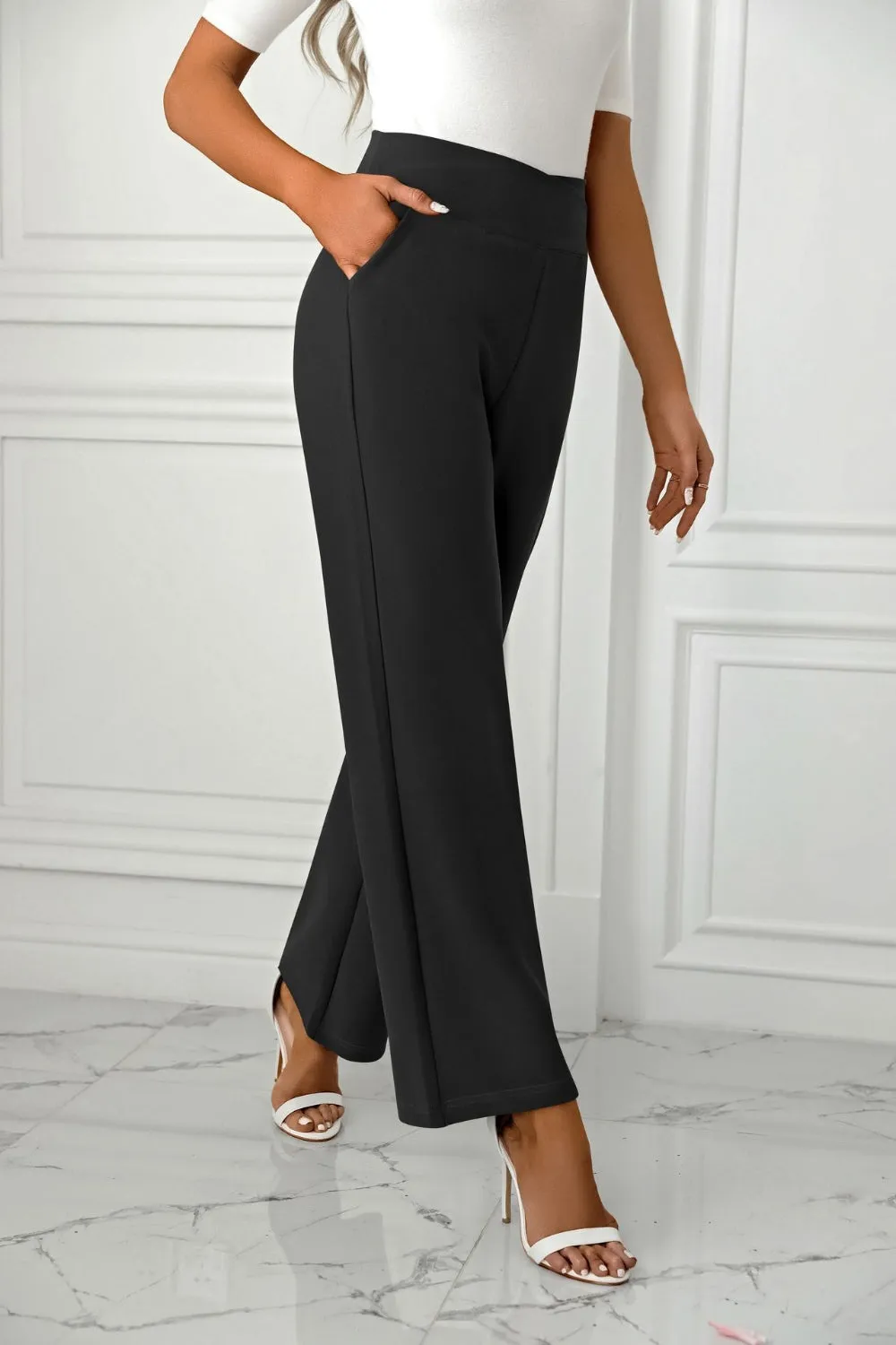 High Waist Straight Leg Pants sold by Charming Charlie product image thumbnail 3