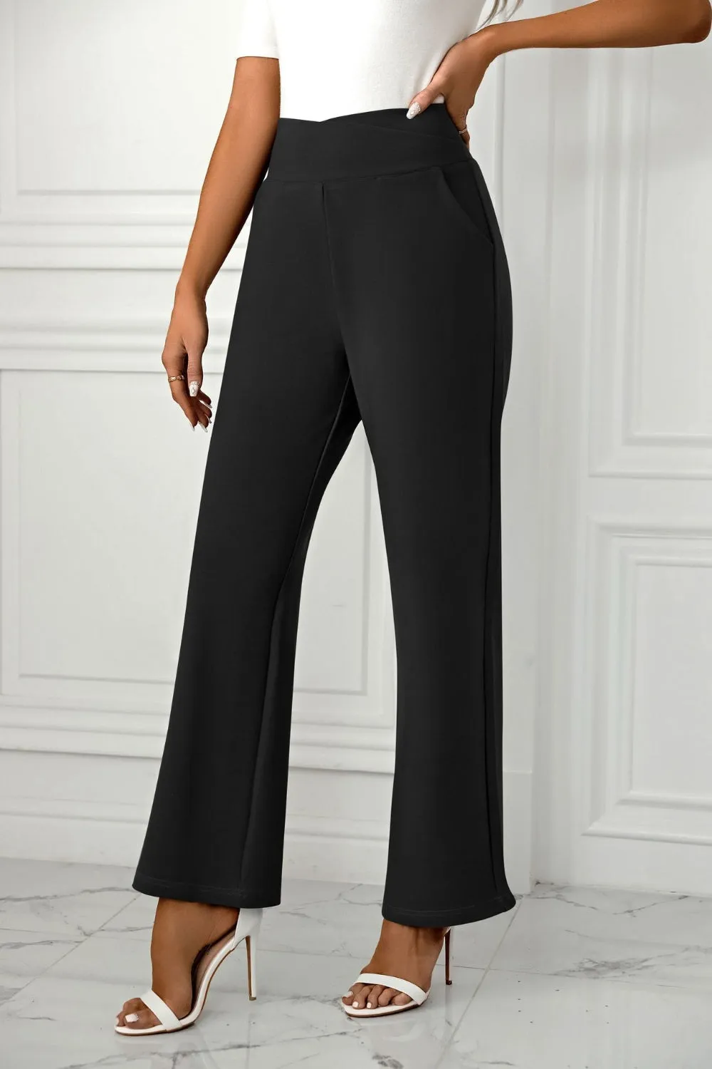 High Waist Straight Leg Pants sold by Charming Charlie product image thumbnail 4
